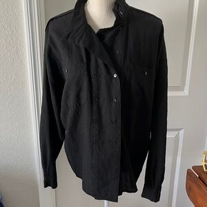TAKATA VINTAGE Black Double Breasted Chef Cot Style for Women SZ 14